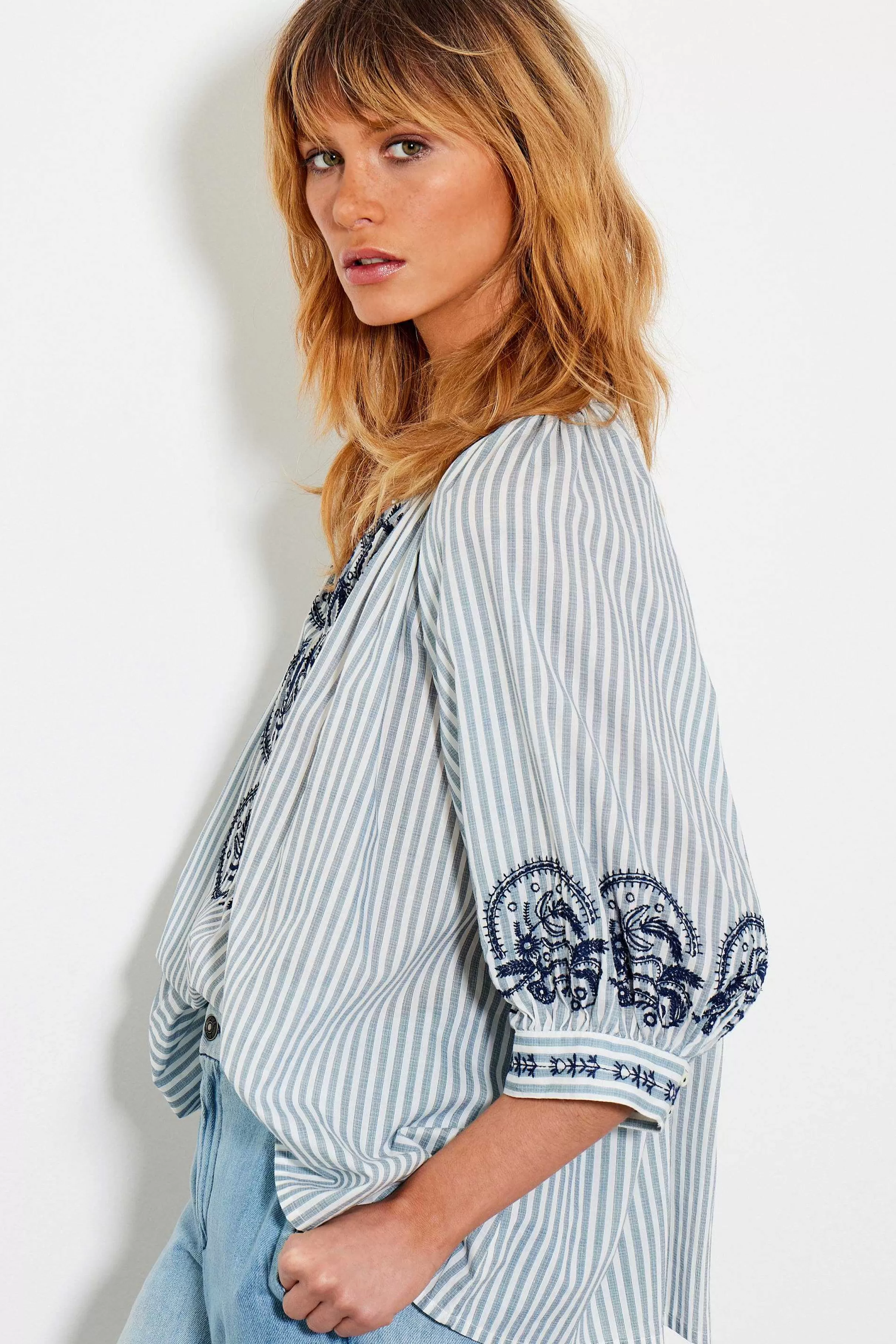Skjorter Og Bluser*Five Jeans Bia Bluse Bla