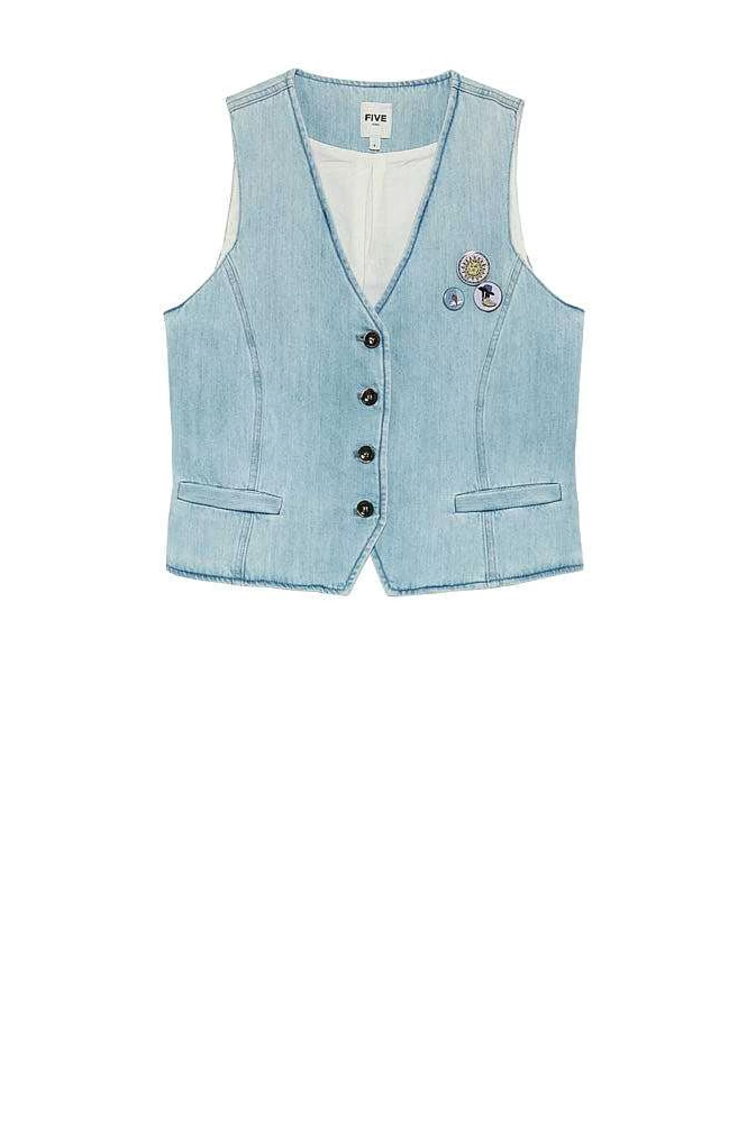 Jakker*Five Jeans Victor Vest Lysebla